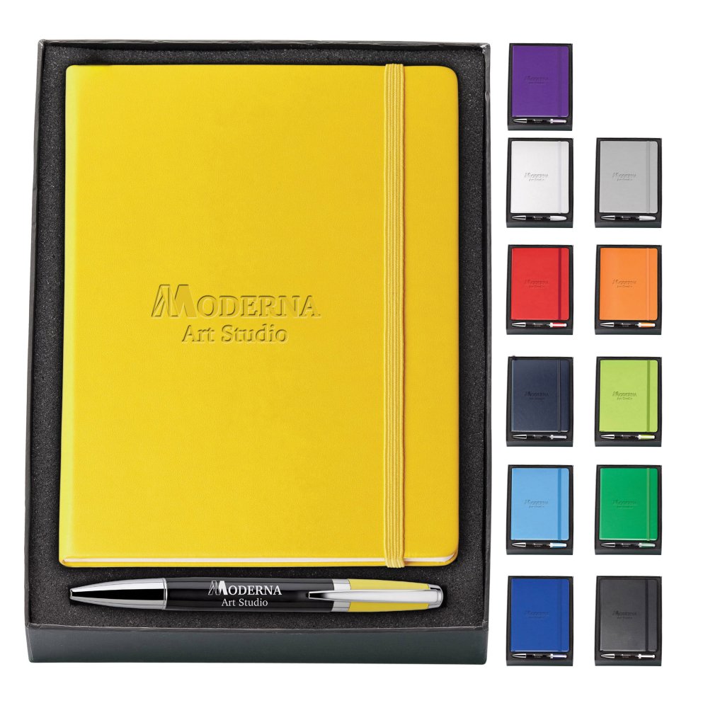 Custom Journal with Pen Boxed Set - colors