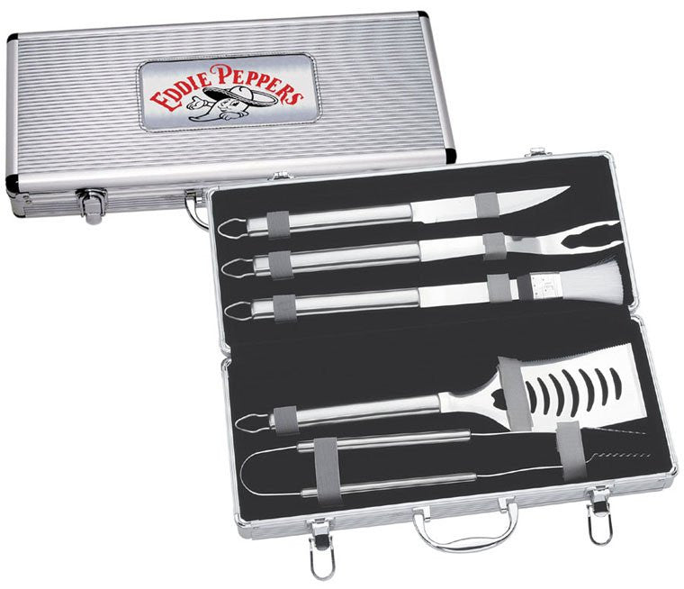 BBQ Grilling Set in Metal Case