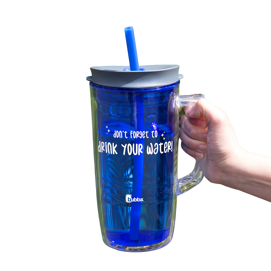 custom plastic mug bubba blue