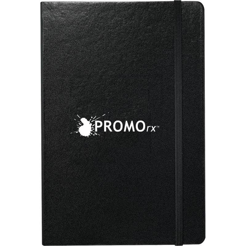 promotional journal black with white logo