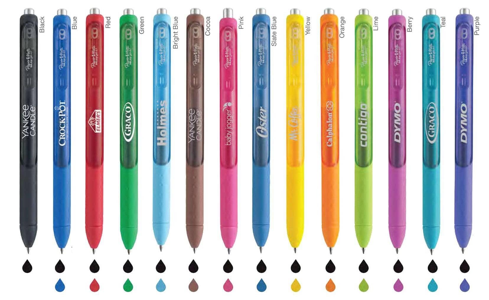 papermate retractable gel pen with logo