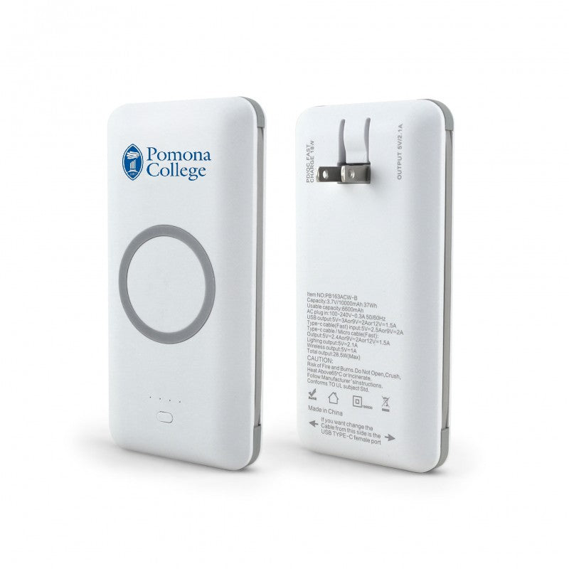 branded mobile charger - white