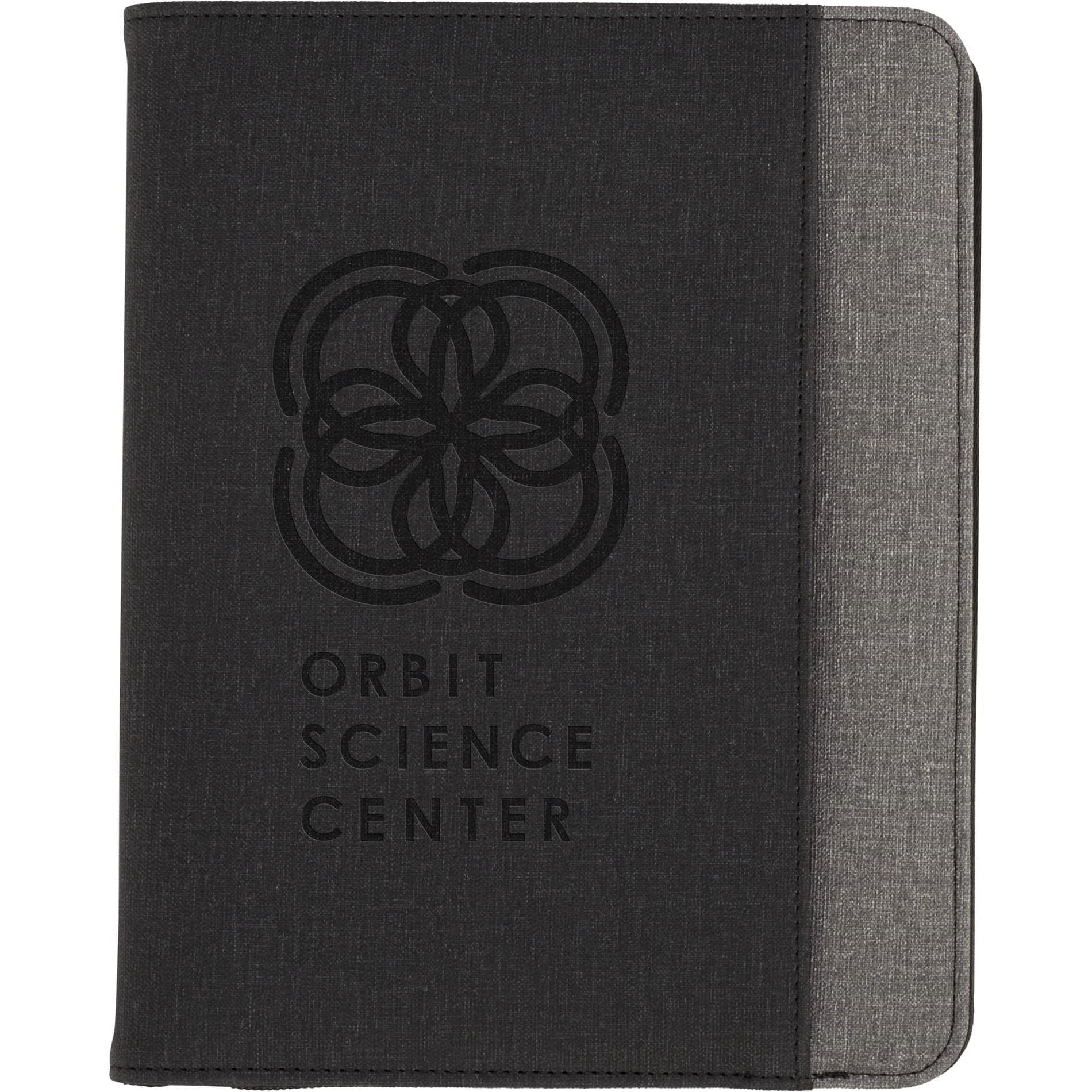 wireless charging journal debossed with logo