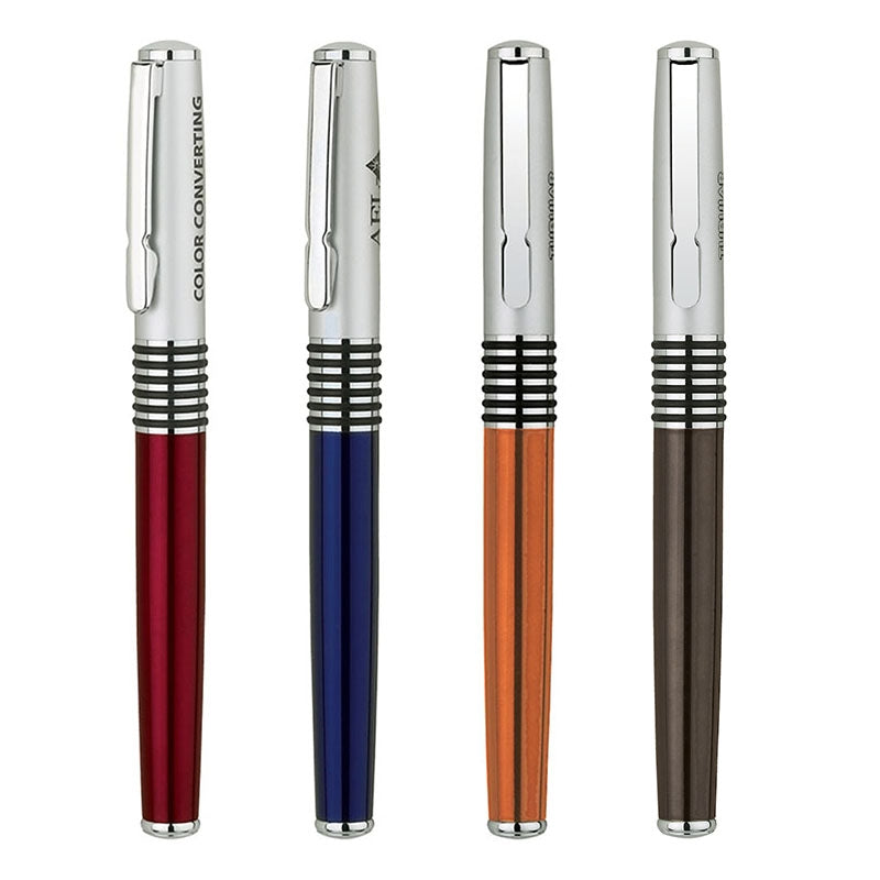 engraved brass body roller ball pens