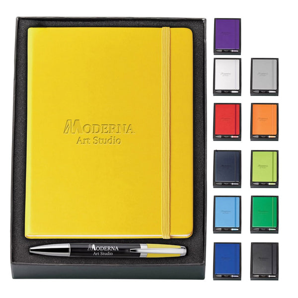 Custom Journal and Matching Pen Boxed Set