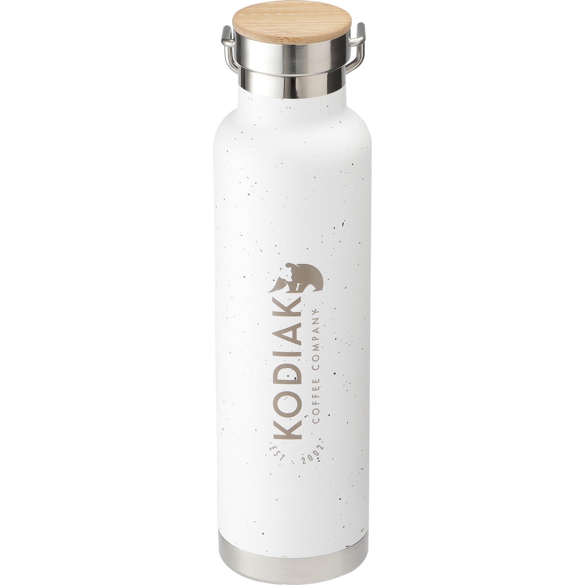 White Flecked Design Insulated Water Bottle