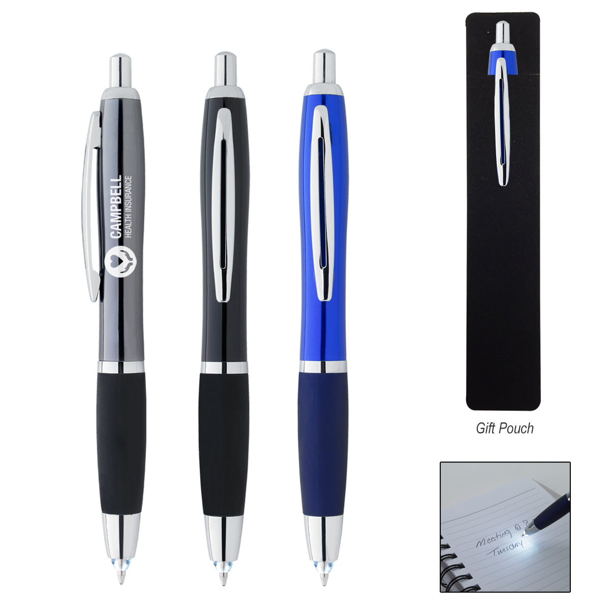Retractable Pen with LED Light