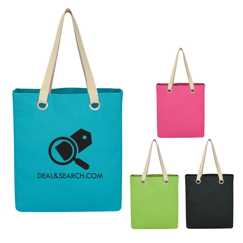 Promo Canvas Tote Bag with Grommet Trim