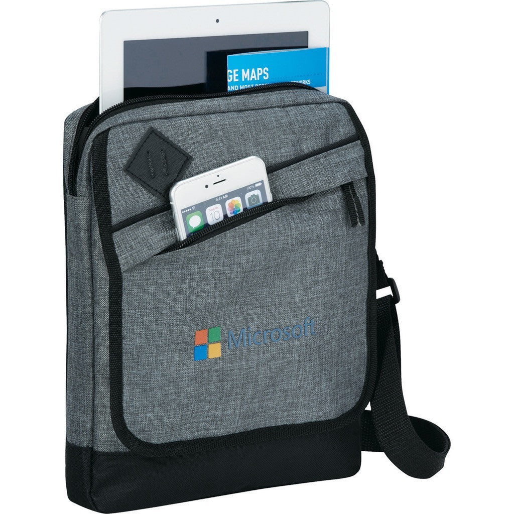 Charcoal Gray Tablet Messenger Bag