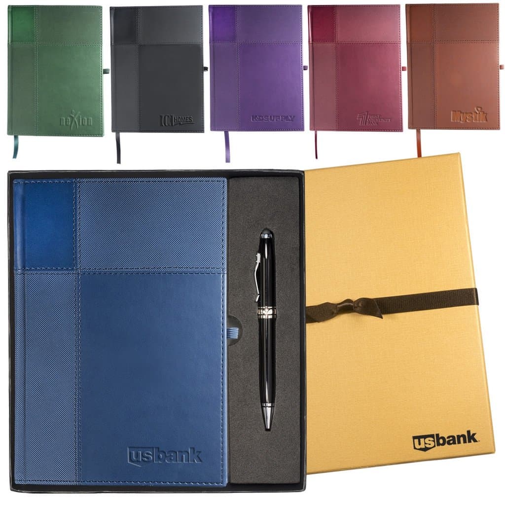 Journal and Stylus Pen Gift Set - colors