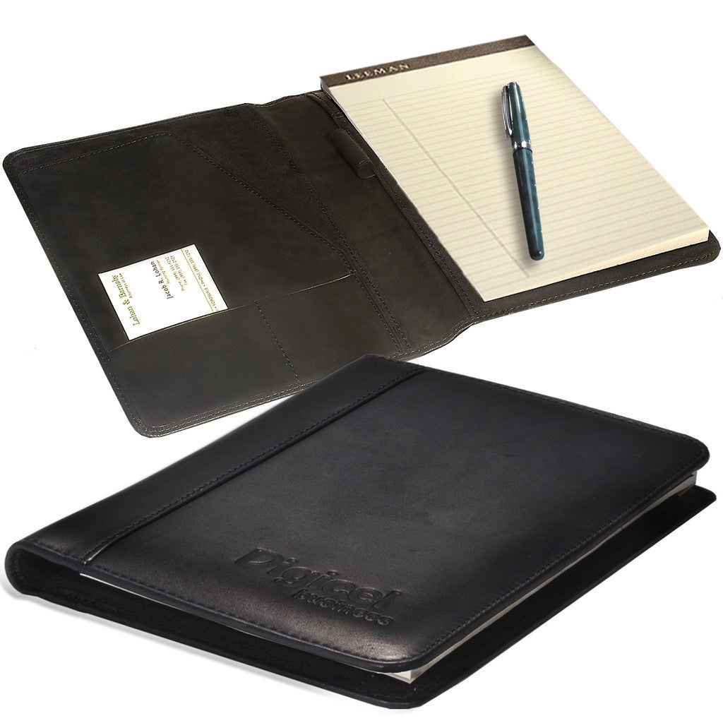 debossed genuine leather porfolio