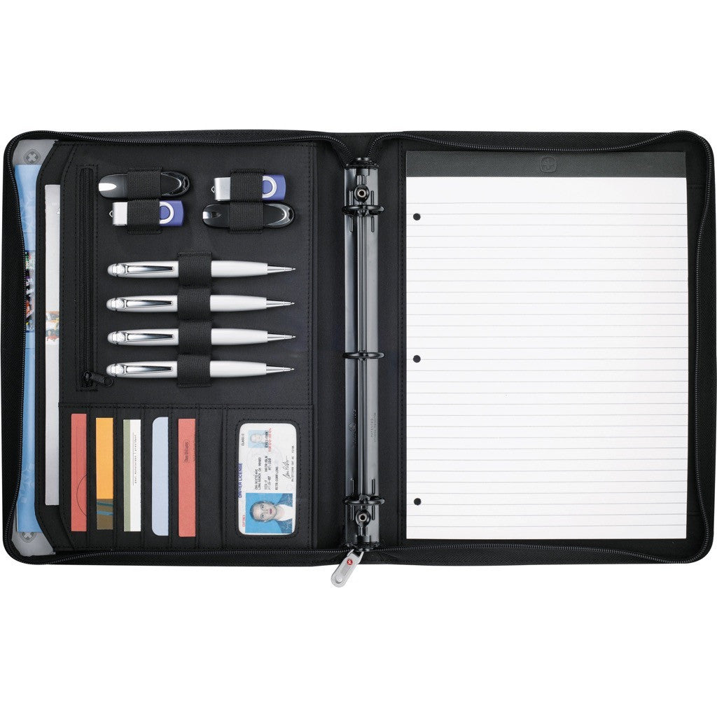 Faux Leather Zippered Presentation Portfolio