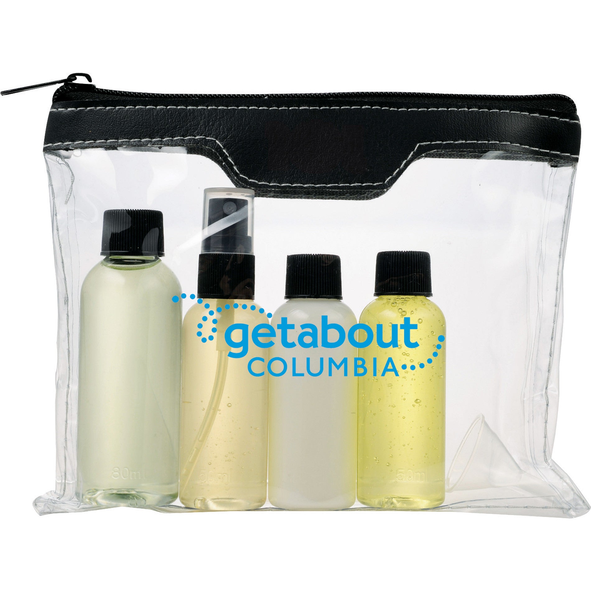Clear Vinyl Travel Size Cosmetic Bag