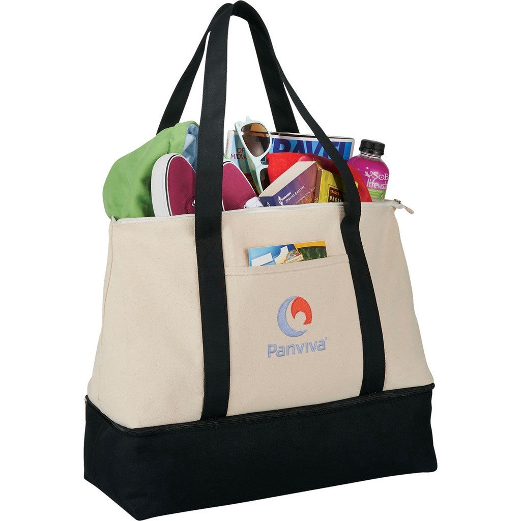 Zippered Cotton Travel Tote