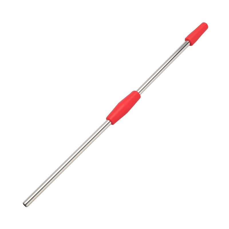 Branded Metal Straw Red