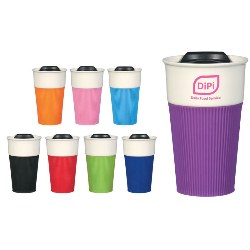 Ceramic Coffee Tumbler with Sleeve