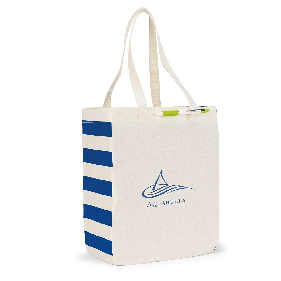 Cotton Market Tote Bag with End Panel Trim