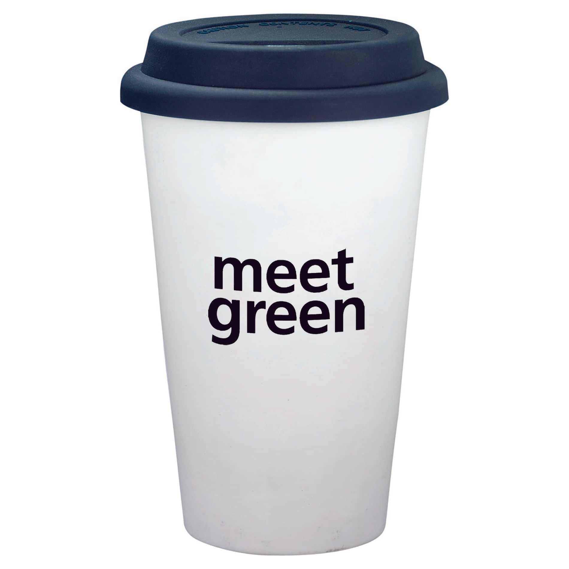 custom ceramic tumbler - blue lid