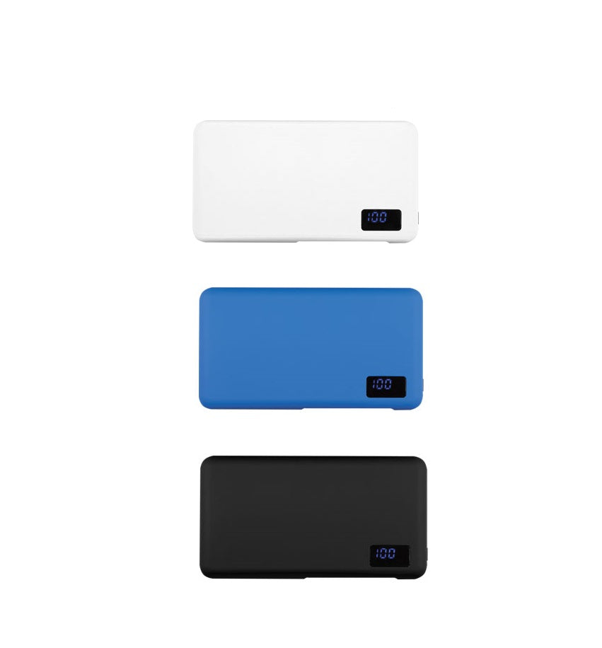 customized power bank - white, blue, black
