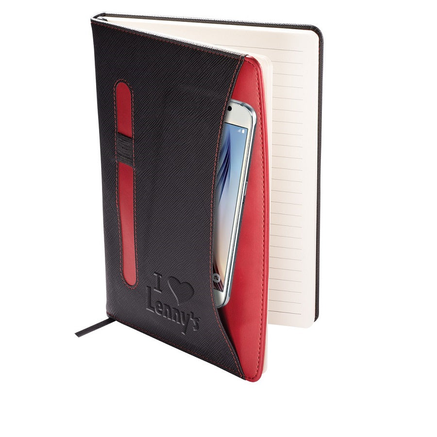 promotional journal with pocket - red