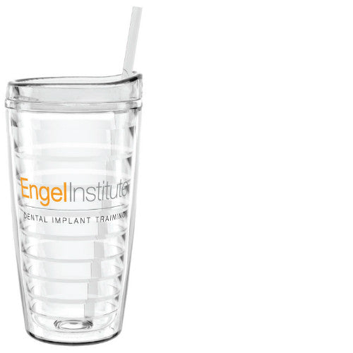 Clear Film Insert Custom Tumbler with Straw