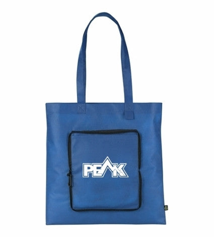 Folding Tote Bag with Front Pocket