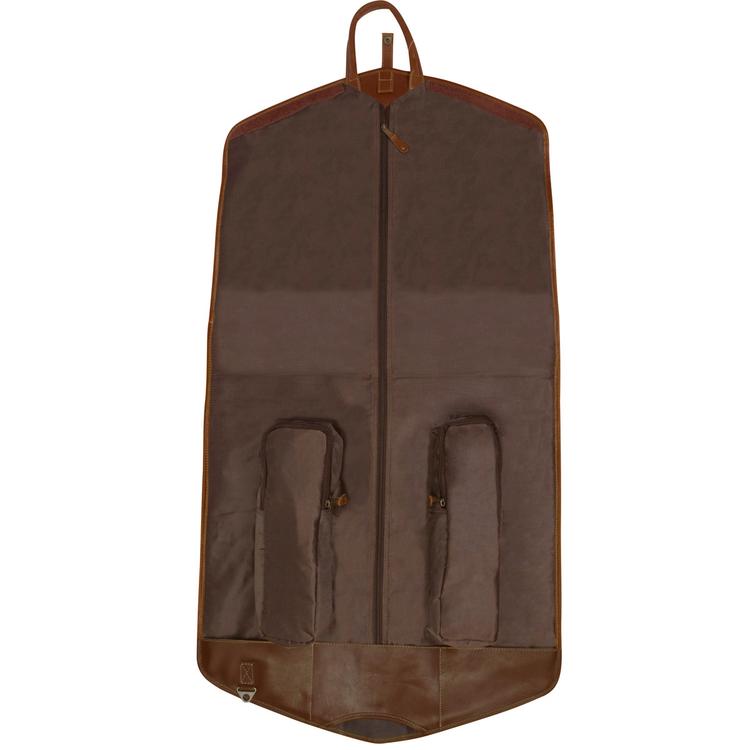 leather garment bag