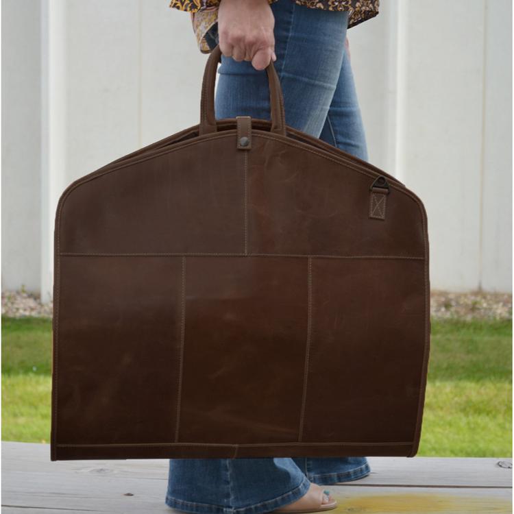 Full Grain Leather Garment Bag