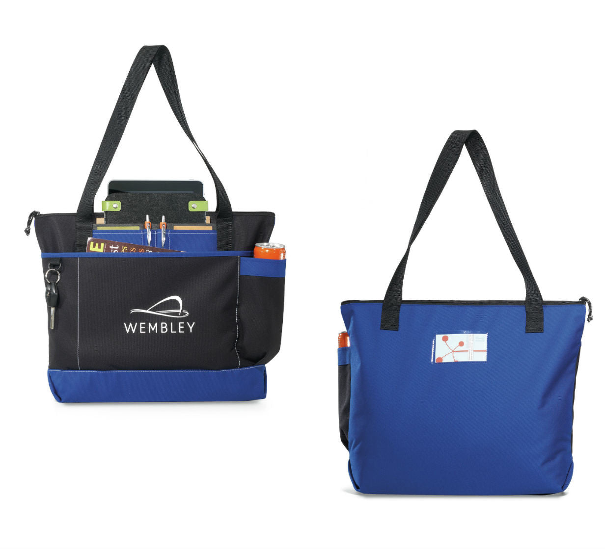 business meeting tote - blue