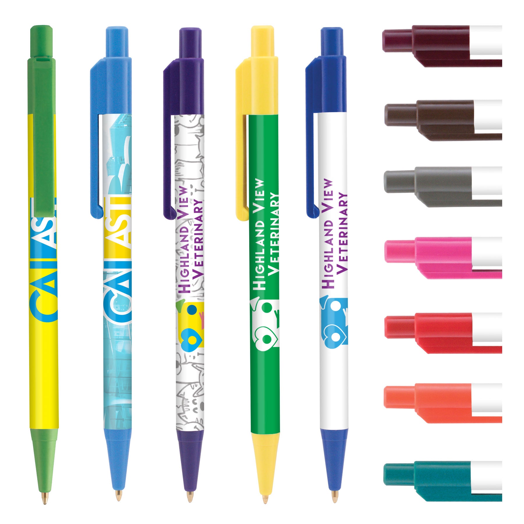 printed pens - colors