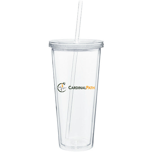 Insulated Travel Cup with Lid & Straw