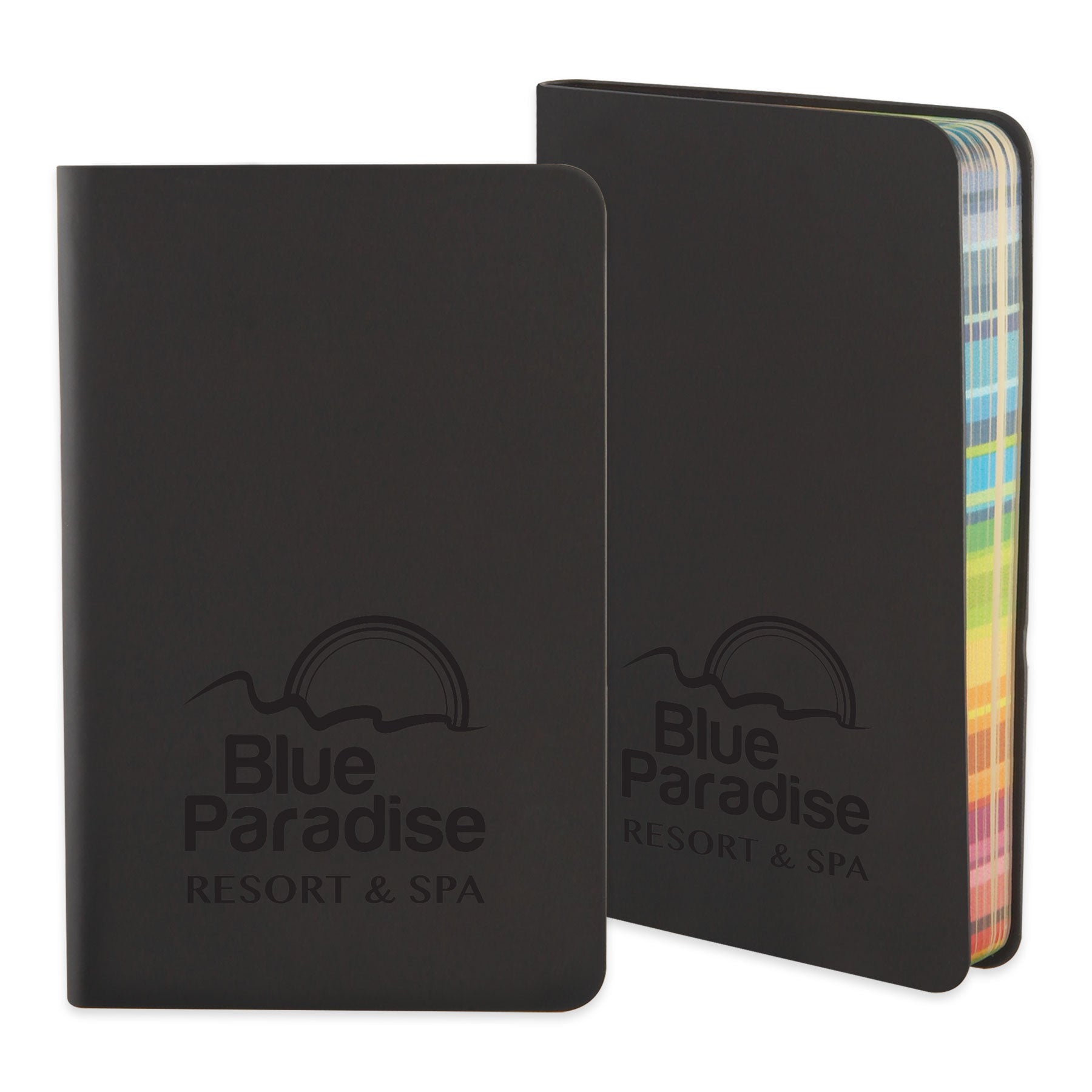 promotional pocket journal with colored edges