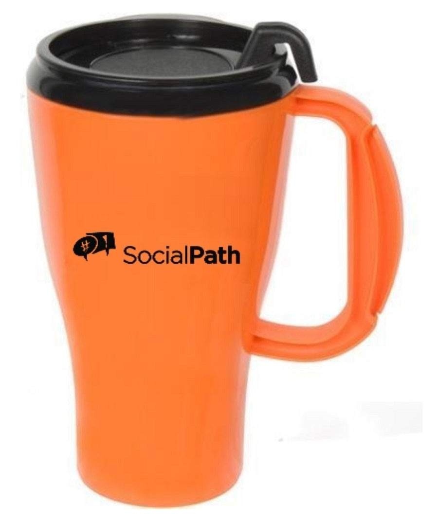 logo travel mug - orange