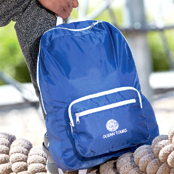 promotional backpack - blue