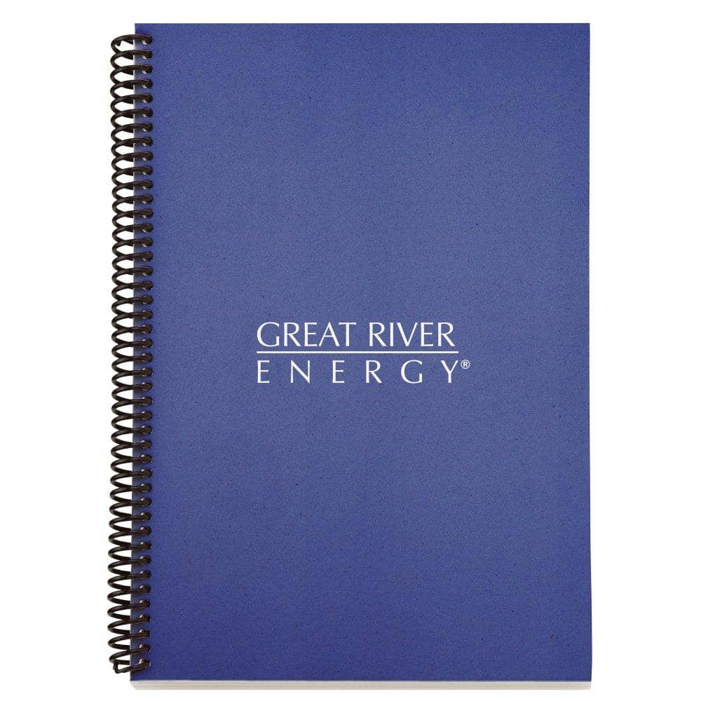 recycled notebook with logo blue
