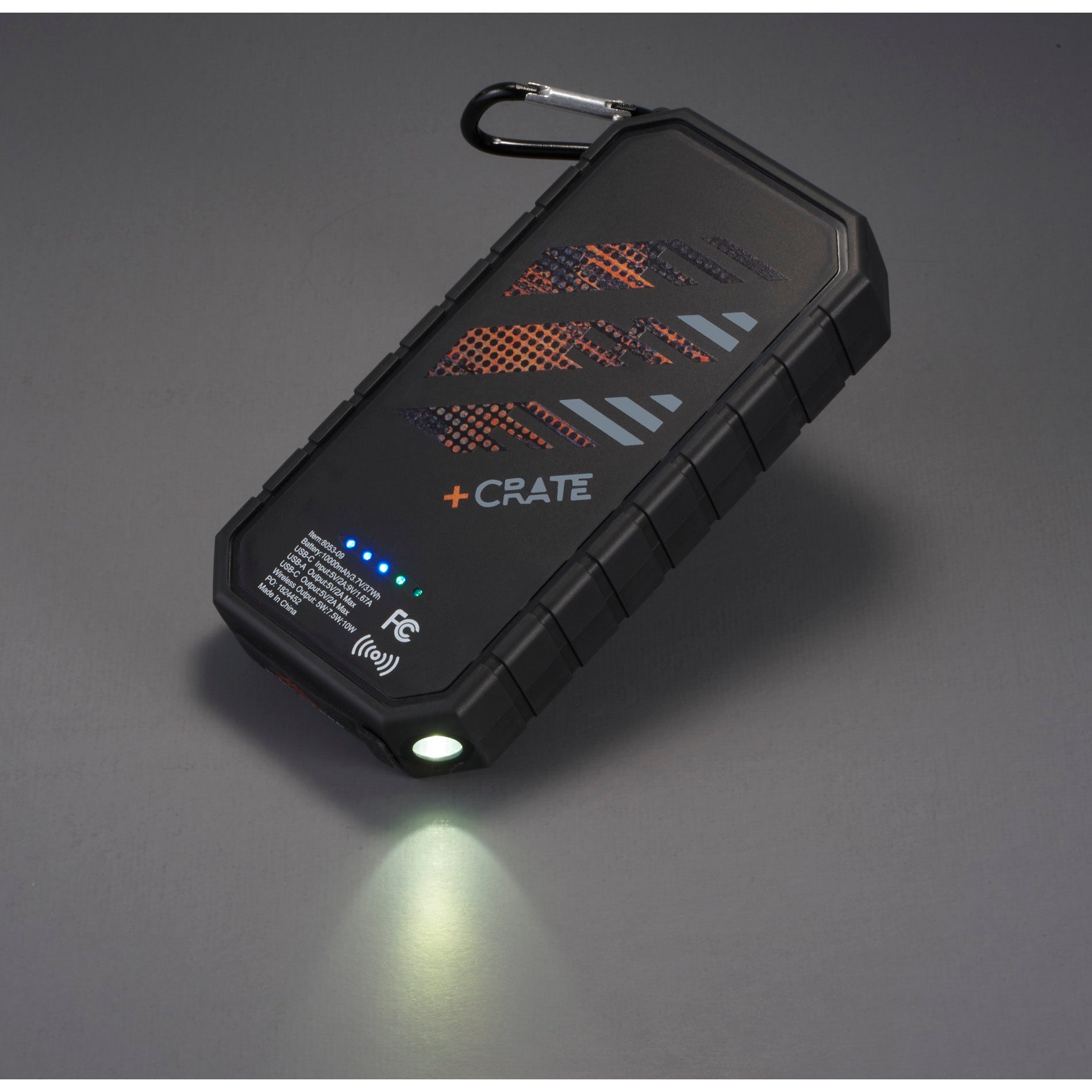 solar promotional charger with flashlight
