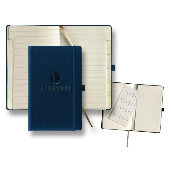 custom journal with tabbed pages - blue