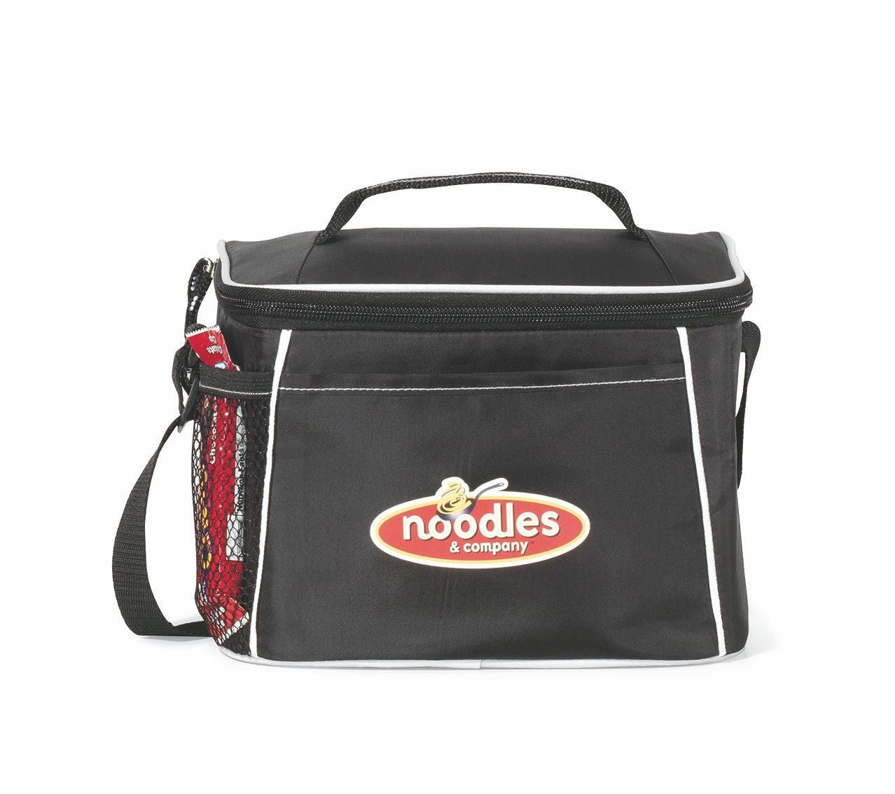 Insulated Lunch Tote with ID Tag - Black