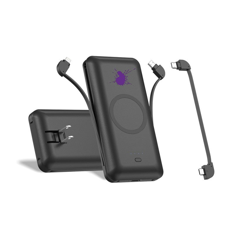 branded mobile charger - black