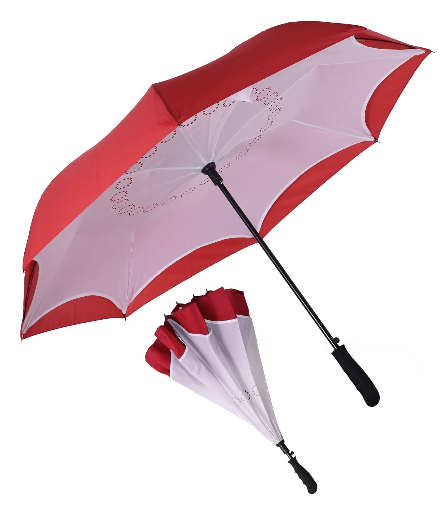 unique custom logo umbrella white red