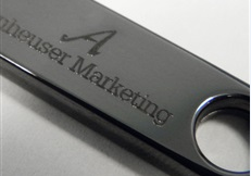 custom engraved flash drives - gunmetal