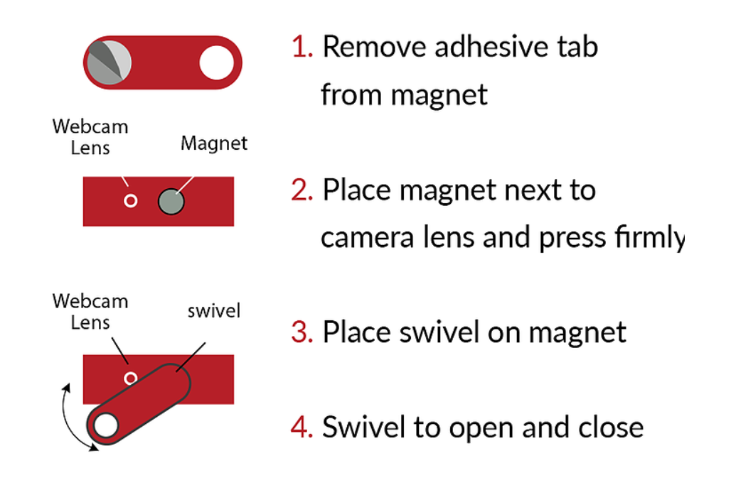 custom webcam cover detail